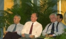 H.H. The Aga Khan with Colin Powell and Senator Edward Kennedy at the opening of the Silk Road Festival in Washington DC  2002